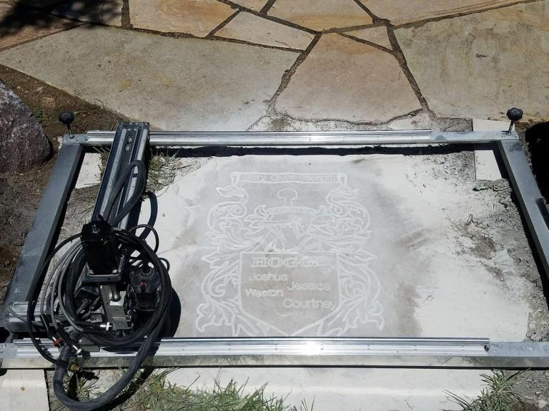 At Work engraving — RedArt CNC Pro
