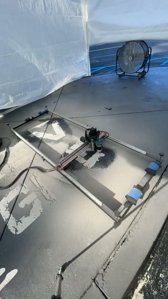 RedArt CNC Pro portable concrete engraving machine in action