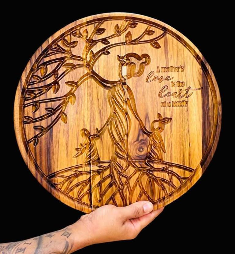 Wood engraving — RedArt CNC Pro