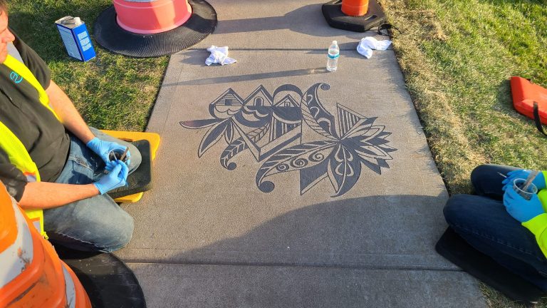 Concrete engraving — RedArt CNC Pro