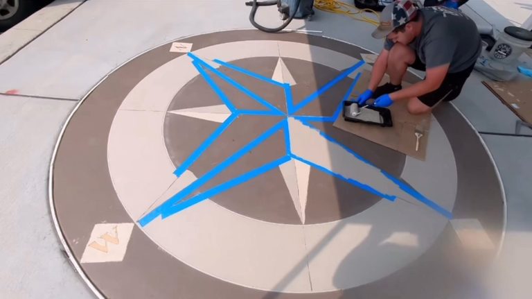 Toby Dill’s 10-Foot Compass Rose with Bronze Inlay