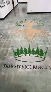On-Site Logo Engraving for Tree Service Kings